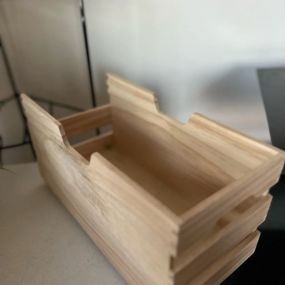 Wooden Storage Crate fruit veggies organizer handmade new